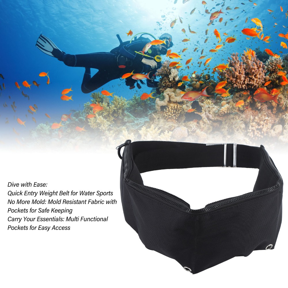 Scuba Weight Belt Pocket Quick Release - 4개의 주머니가 달린 다이빙 웨이트 벨트,
