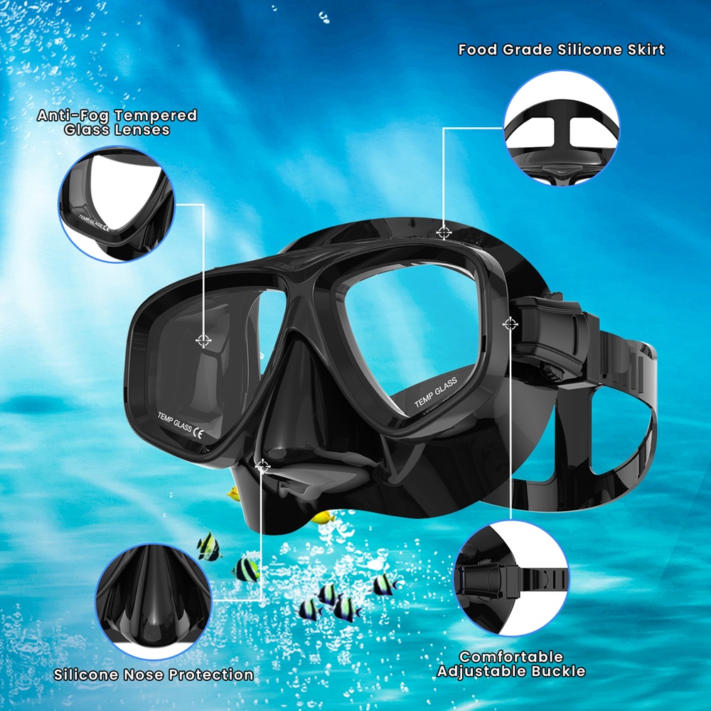 스쿠버 광학 강화 안경 다이빙 마스크 성인 근시 수영  - Diving Mask Tempered Glass Optical 리뷰 및 가격